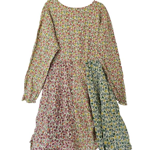 Mini Boden Rainbow Hotchpoch Floral Dress Size 11‎ 12 Cotton Missing Belt - Picture 2 of 4